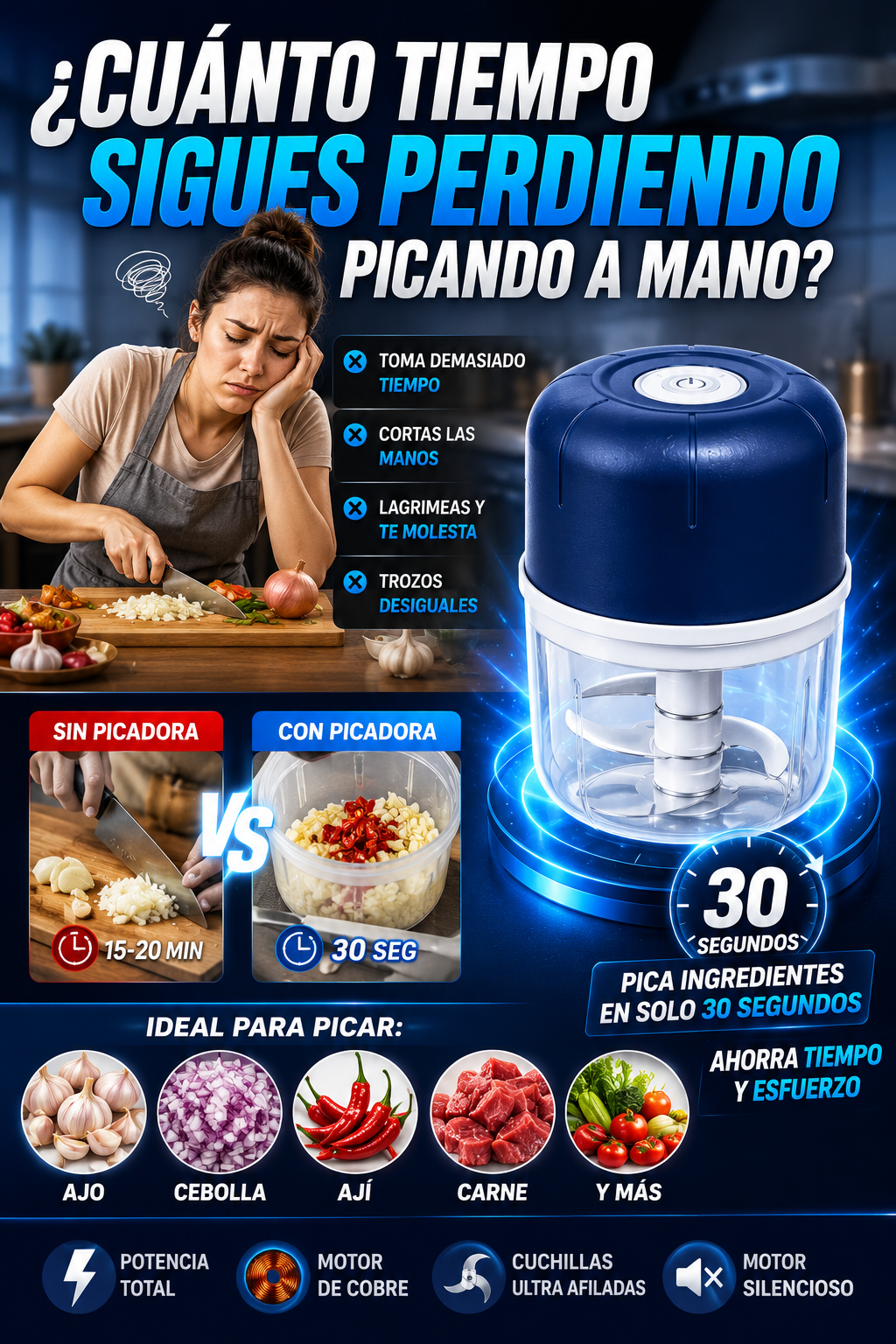 mini picadora profesional