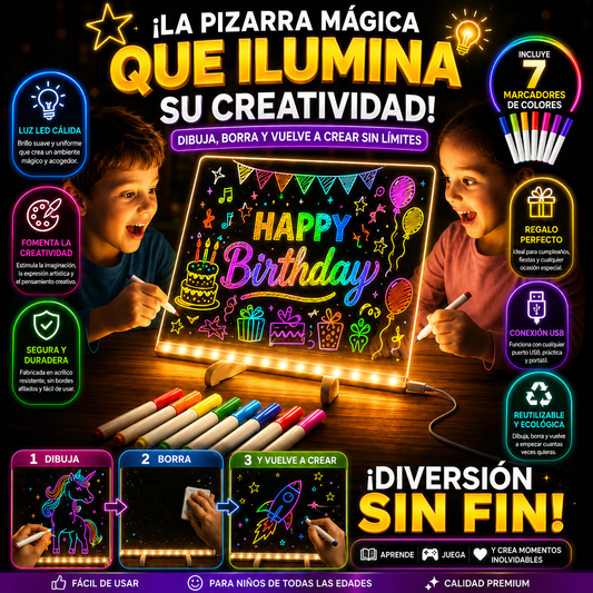 PIZARRA LED - Convierte Cada Dibujo en un Espectáculo de Luces