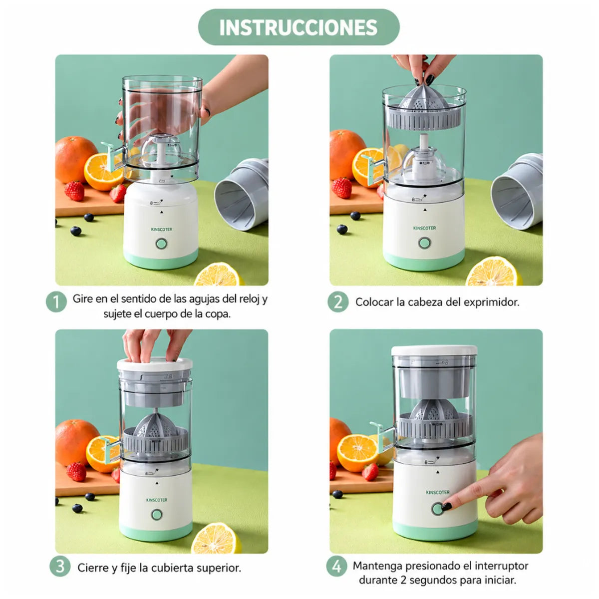 Prepara Jugos Frescos en Segundos
